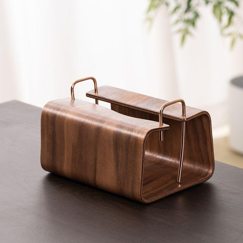 Retro Solid Wood Tissue Box Decoration Home Tearoom Coffee Table Paper Towel Box Ornaments Hotel Office Napkin Paper Box Crafts
