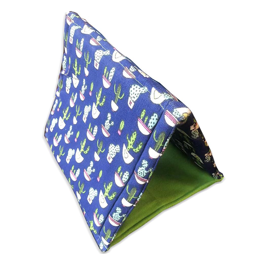 Mini Lizard Tent Cactus Pattern Detachable Machine Washable Soft Comfortable Warm Cotton Nest Hamster Sleeping Bed