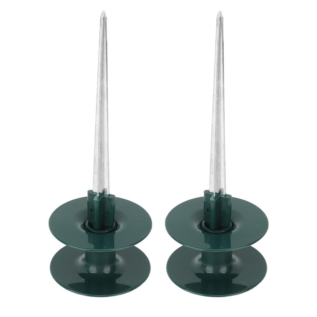2pcs Hose Guide Spikes ABS Zinc Alloy Water Pipe Guide Wheel Durable Garden Hose Guide Holder for