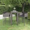 VidaXL 5-Piece Garden Bar Set with Cushions Outdoor Furniture Patio Table and Chairs Garden Lounge Terrace 3094785
