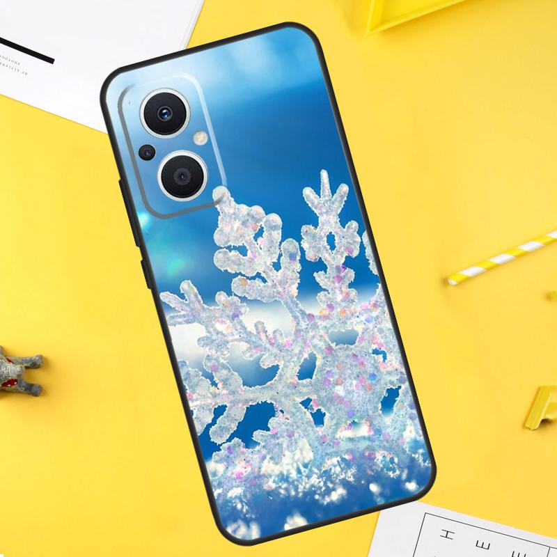 Christmas Snowflakes Case For OPPO Reno 7 Reno 10 Pro 4 5 6 8 Lite 8T 4Z 5Z OPPO Find X6 X5 Pro X2 X3 Neo Cover