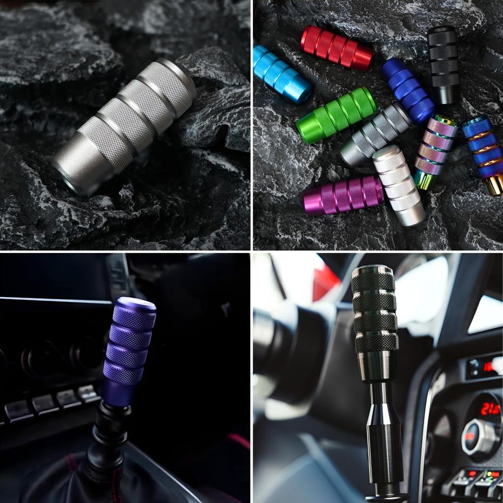 Charmoon Shift Knob Shift Lever Custom Aluminum Alloy Stick MT AT Car Universal (Purple)