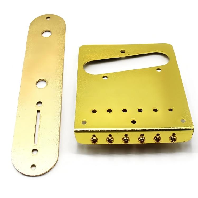 Professional 6 String Saddles Bridge Plate Strings Through Bridge with Carving Decorative Pattern Instrument Parts