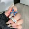 Beautiful Smart Multicolored Fantasy Butterfly Flower Premium Butterfly Flower Opening Ring Female Sweet Cool Fashion Cold Wind Ring