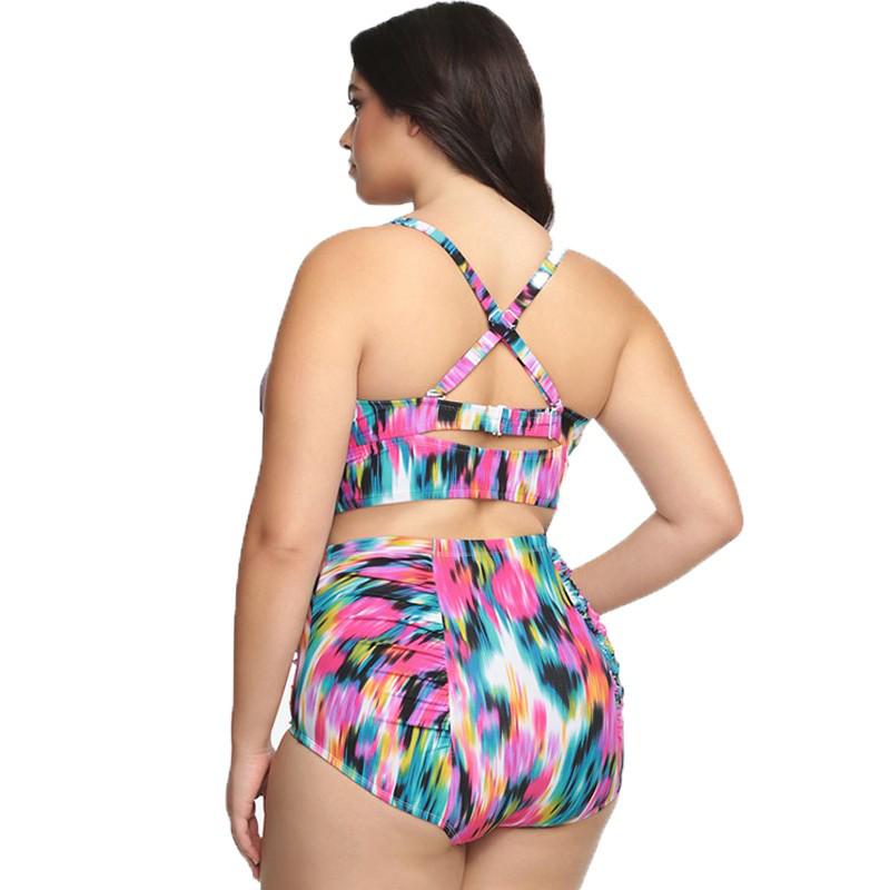 New Plus Size High Waist Bikini - Print Two-Piece Swimwear for Curvy Women