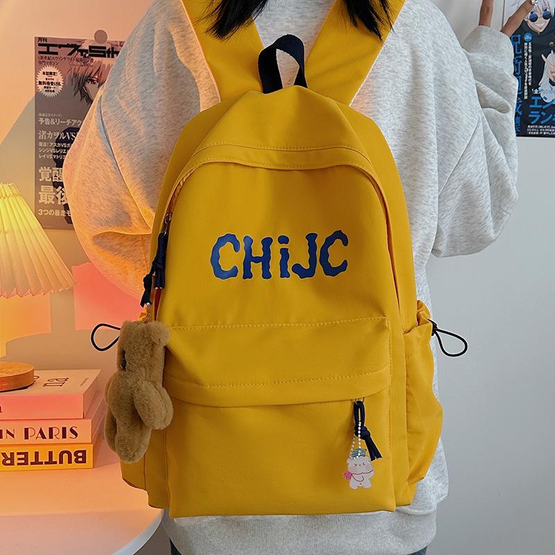 The New Letter Trendy and Cool Student Schoolbag Is Light and Large-capacity, and the Simple Backpack for Junior High School Students