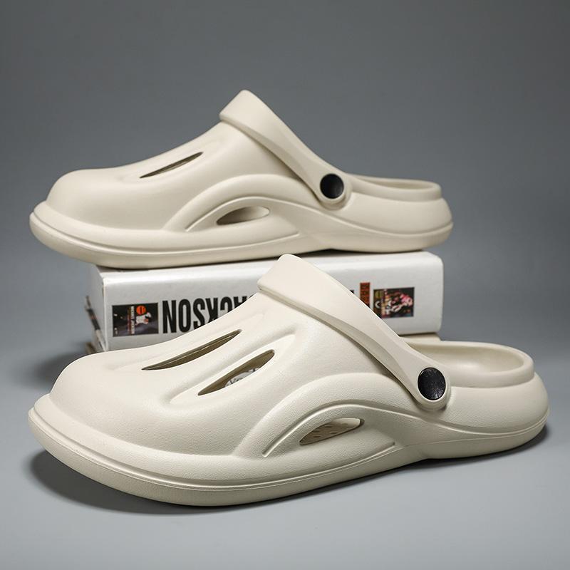 Mode 2025 Sommer Clogs Hausschuhe Für Herren Sommer Mode Plateau Lochschuhe Strandsandalen Lässig Innen Badezimmer Hausschuhe
