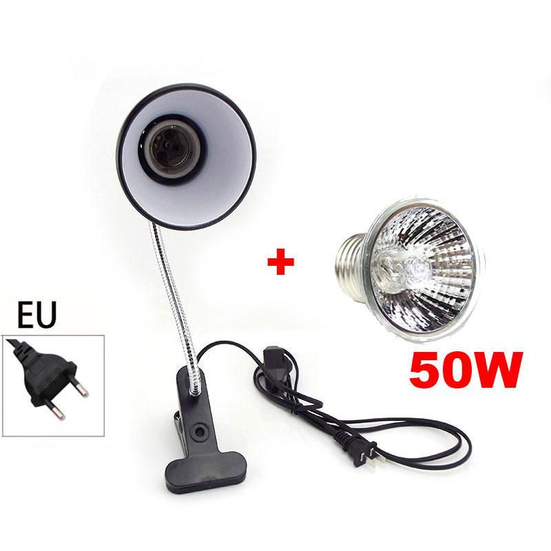 E27 UVA+UVB 220V Reptile Heating Lamp Deck Holder Tortoises Basking Bulb Turtle Light Clip Thermometer Hygrometer Lizard