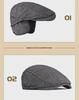 Men's Autumn & Winter Ear Protection Duckbill Cap - Retro British Beret for Middle-Aged & Elderly