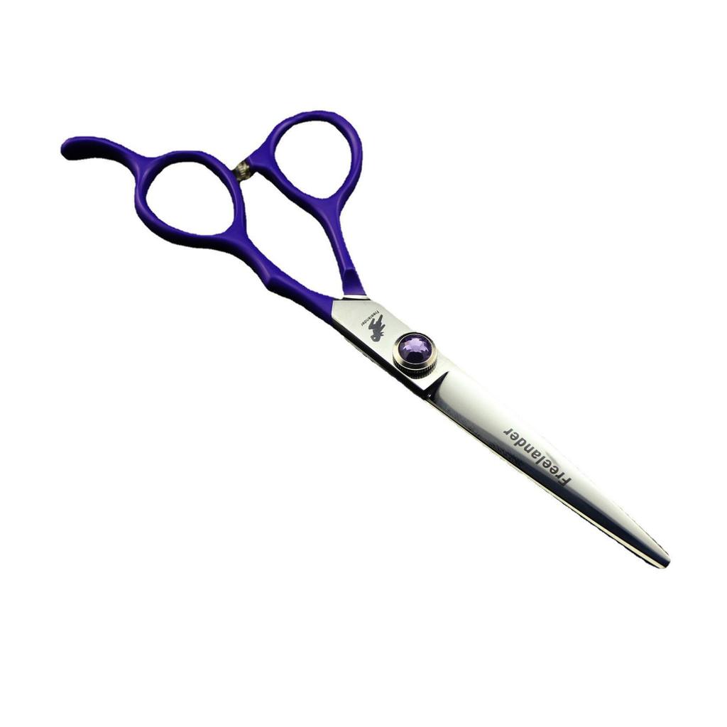6.0" Red Handle Hairdressing Barber Scissors - Straight & Thinning Shears for Bangs