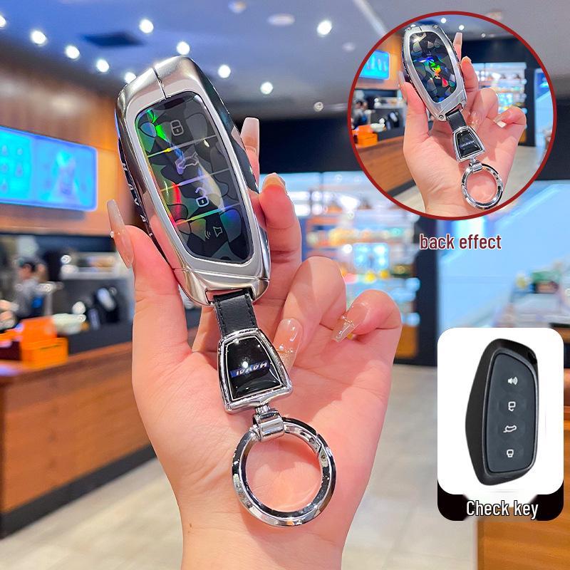 Compatible Metal Buckle Key Cover for Great Wall Haval: H2S, M6, F5, F7X, Big Dog, Divine Beast, Fierce Dragon, Dragon Max, Owl