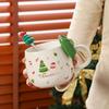 Christmas Ceramic Cup Cute Bow Mug Coffee Cup Christmas Gift High Quality Water Cup Souvenir