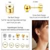 Stainless Steel Zirconia Ear Cuff & Stud Earrings Set – Elegant European & American Design