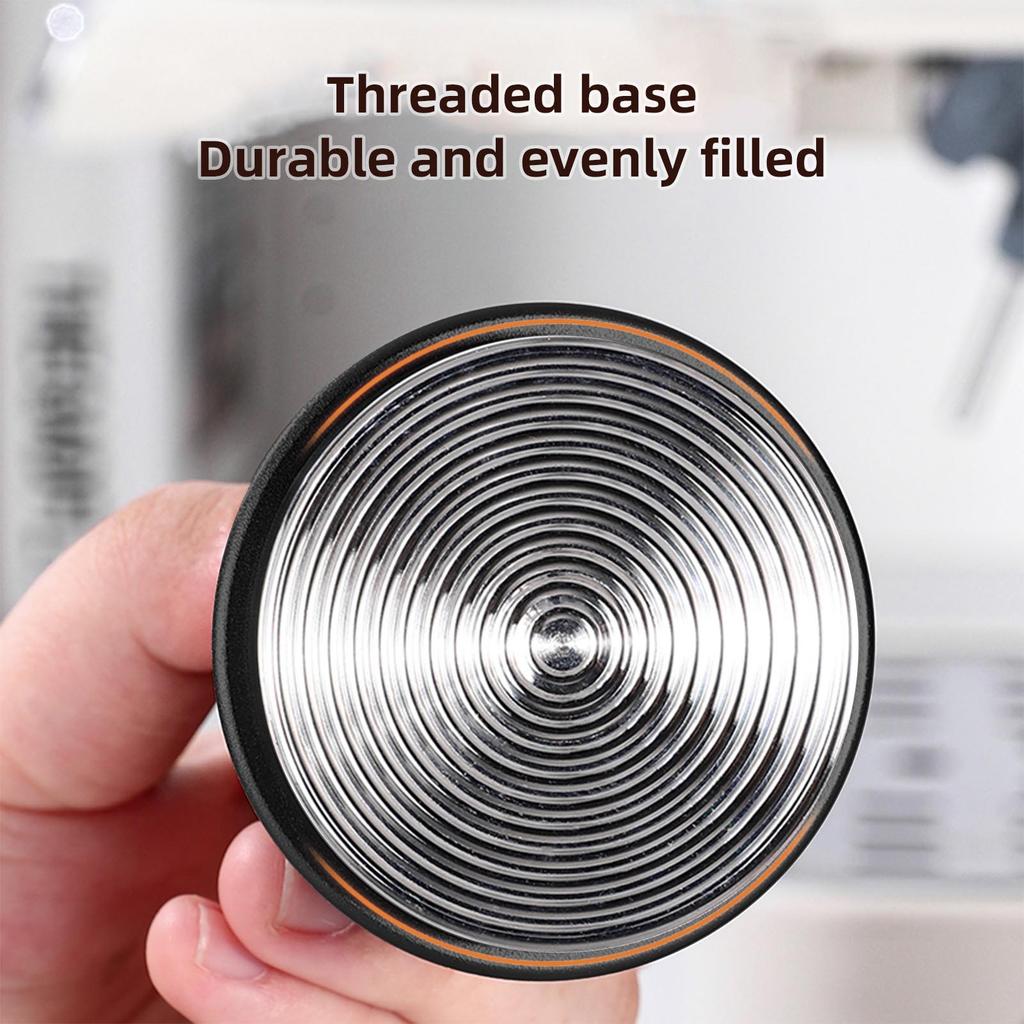 Coffee Tamper 30lbs Constant Pressure Reset Spring Self Adjustable Depth with Sound Feedback Espresso Tamper  with 304