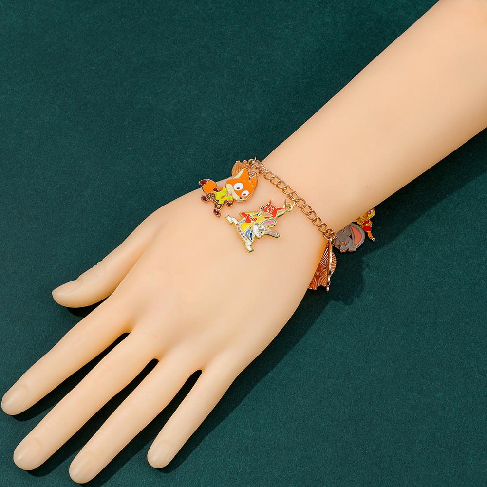 Bracelet Charmant Dessin Animé Zootopie Avec Pendentif en Alliage de Zinc Pour Cadeau de Voyage
