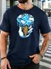 Cool World Ice Cream Cone Hand Art Graphic Unisexs Soft Cotton Crew Neck Tee Loose Casual Summer Daily Urban Street Wear For Unisex