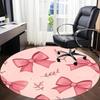 1pc Bows Floral Office Round Area Rug, Indoor Mat Suitable ForOffice, Under Office Chairs Bedroom Living Room Home Decor, Room Deco, D086