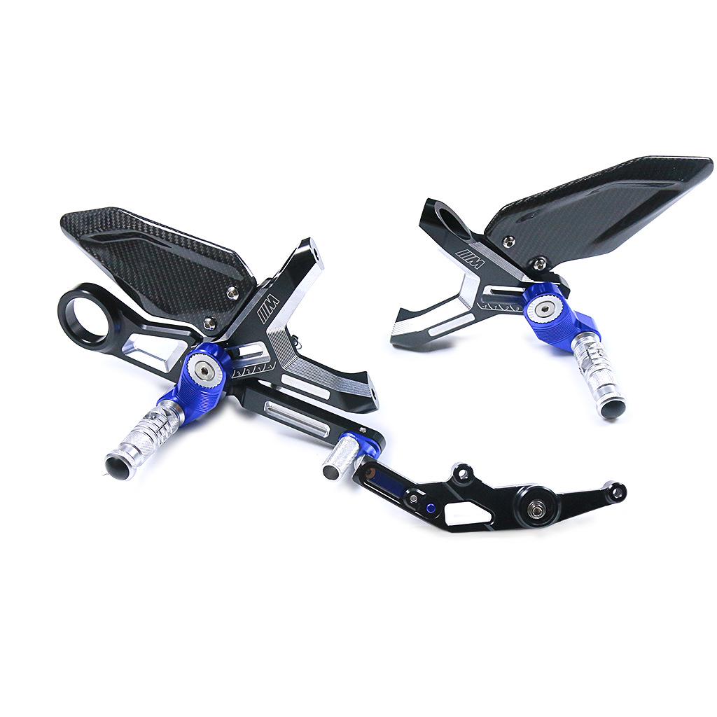 BMW S1000RR Double R Modifizierte Aluminiumfußrasten & Kohlefaserflügel M-Version