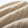 Unisex Cashmere Winter Cable Knit Hat - Soft Headwrap for Cold Weather