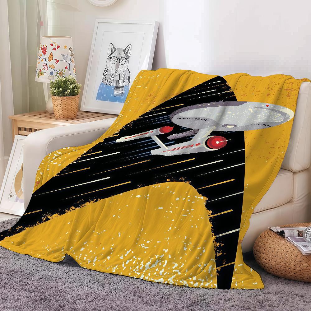 Movie S-Star T-Trek Logo Blanket Warm And Soft Suitable For Bedroom Living Room Sofa Bed Office Travel Camping