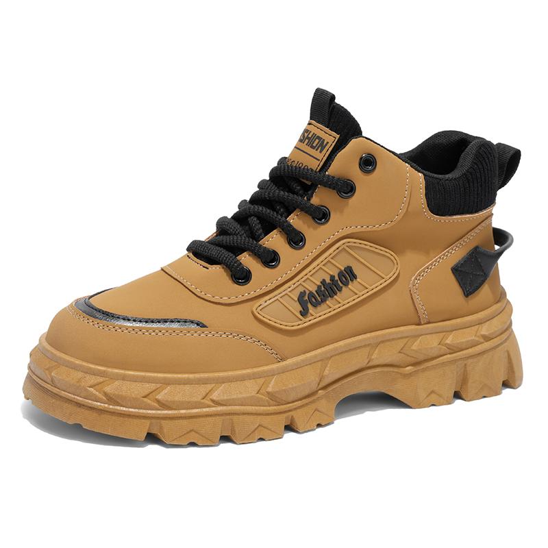 Herrenstiefel Outdoor Wasserdicht Herren Stiefeletten Herren Plateau Arbeitssicherheitsschuhe für Herren Lässige Wanderschuhe Atmungsaktive Herren Sneaker