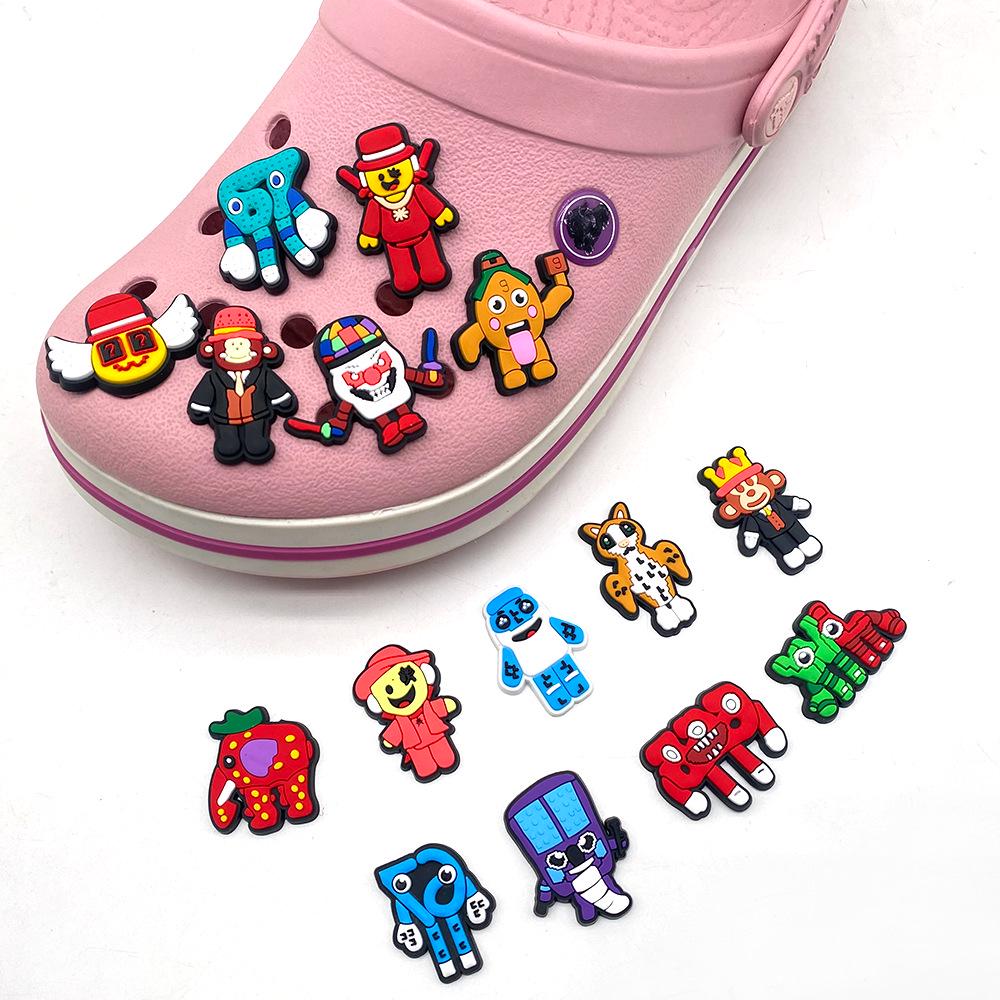 Set of 15 Brain Rot Detachable PVC Shoe Charms for Garden Shoes
