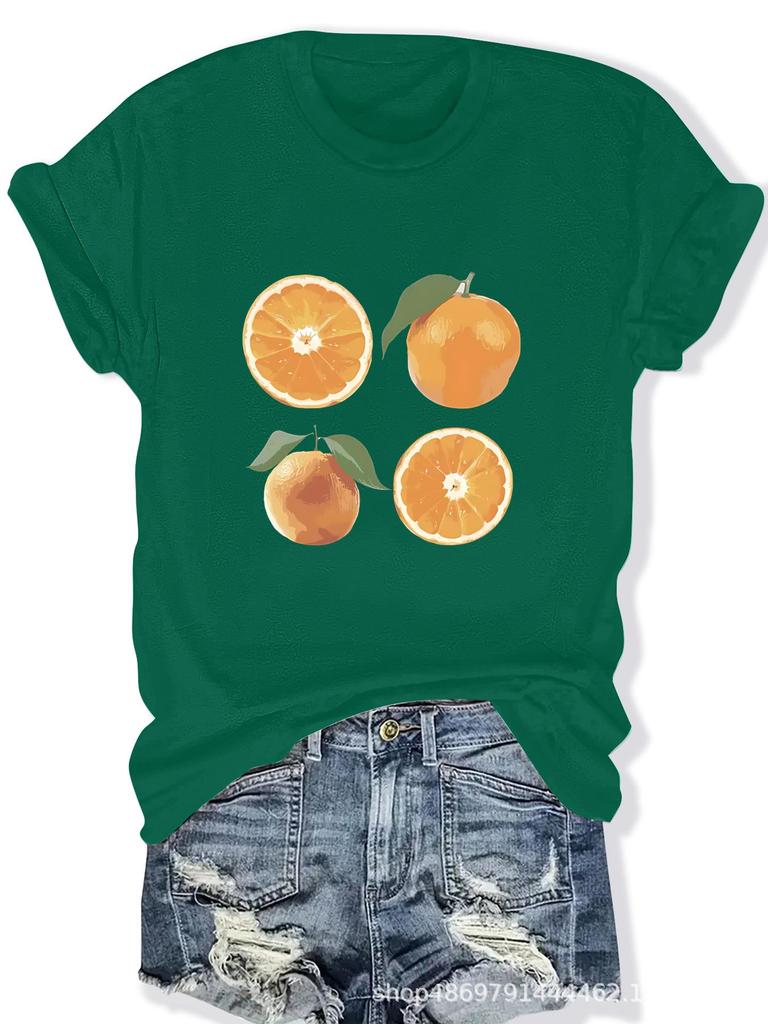 Women's Fashion Round Neck T-Shirt for Cross-Border Trade