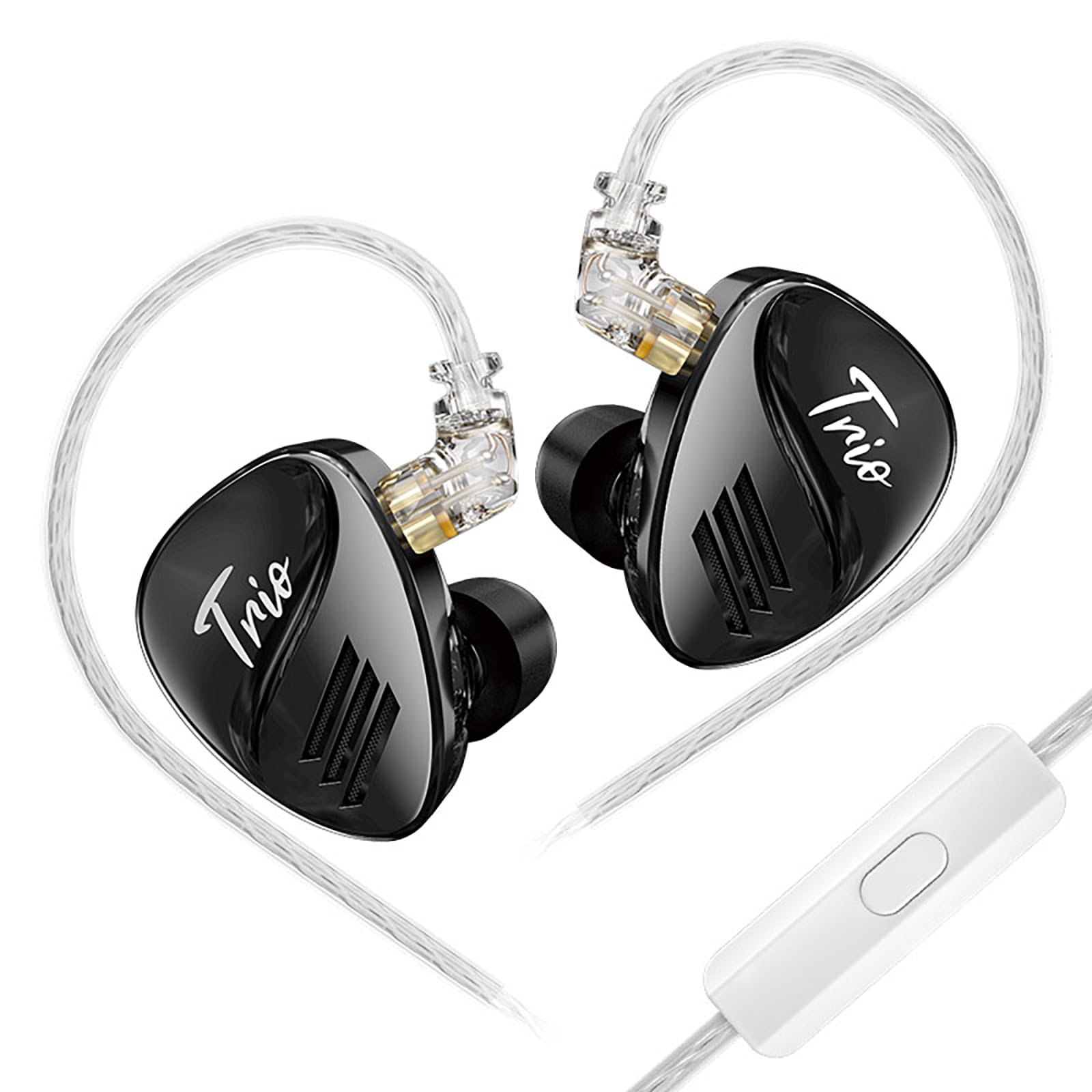 

LINSOUL CCA Trio 3DD Black High-End HiFi Earphones with Built-in Professional Filters and a 4-Level Switch for Customizable Adjustments (with Mic)