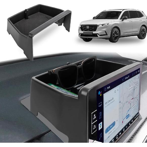 Center Console Organizer Compatible With 2024 2025 2026 Honda CRV EX-L/Sport-L Hybrid Dashboard Tray Interior Ert Accessories Behind Screen Black