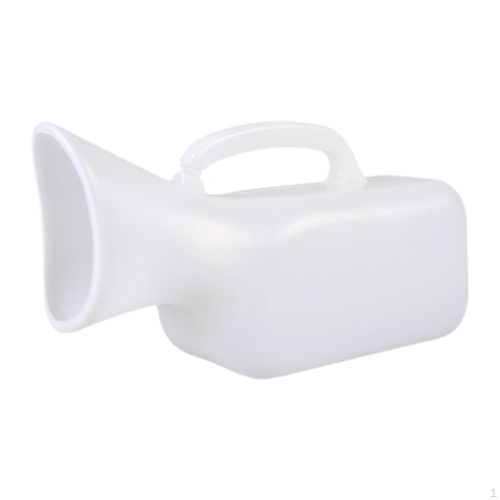 

Женский портативный писсуар мобильный туалет 1000 мл практичный многоразовый сборщик мочи воронка для 15x7.5x8cm_White