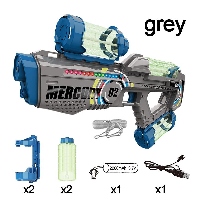 

Детский электрический водяной пистолет, летние детские уличные игрушки, водяной пистолет, полностью автоматический, большой емкости, освещение, водная игрушка для детей