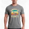 Vintage Sunset Powered By Plants Animal Lover Vicious Vegan Tshirt Summer Casual Cotton Tee Oversized Streetwear Tops