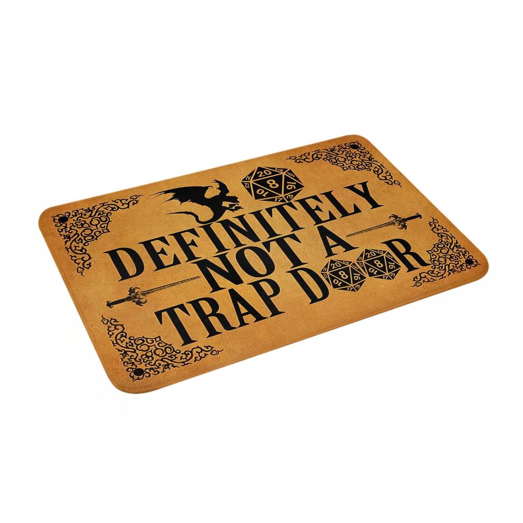 Dnd Game Definitely Not A Trap Door Floor Door Kitchen Bath Mats Anti-Slip Indoor Doormat Toilet Entrance Carpet Rug