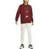 Nike Club Fleece Letter Crewneck Fleece Casual Long Sleeve American Vintage Sweatshirt Men sweatshirt Team-Red FN2611-677