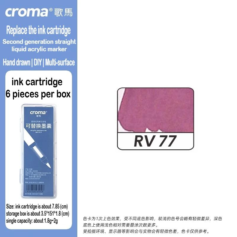 Croma 160/24 Color Replaceable Ink Refill Liquid Soft Tip Acrylic Marker Non Toxic Waterproof School Office Supplies Stationery