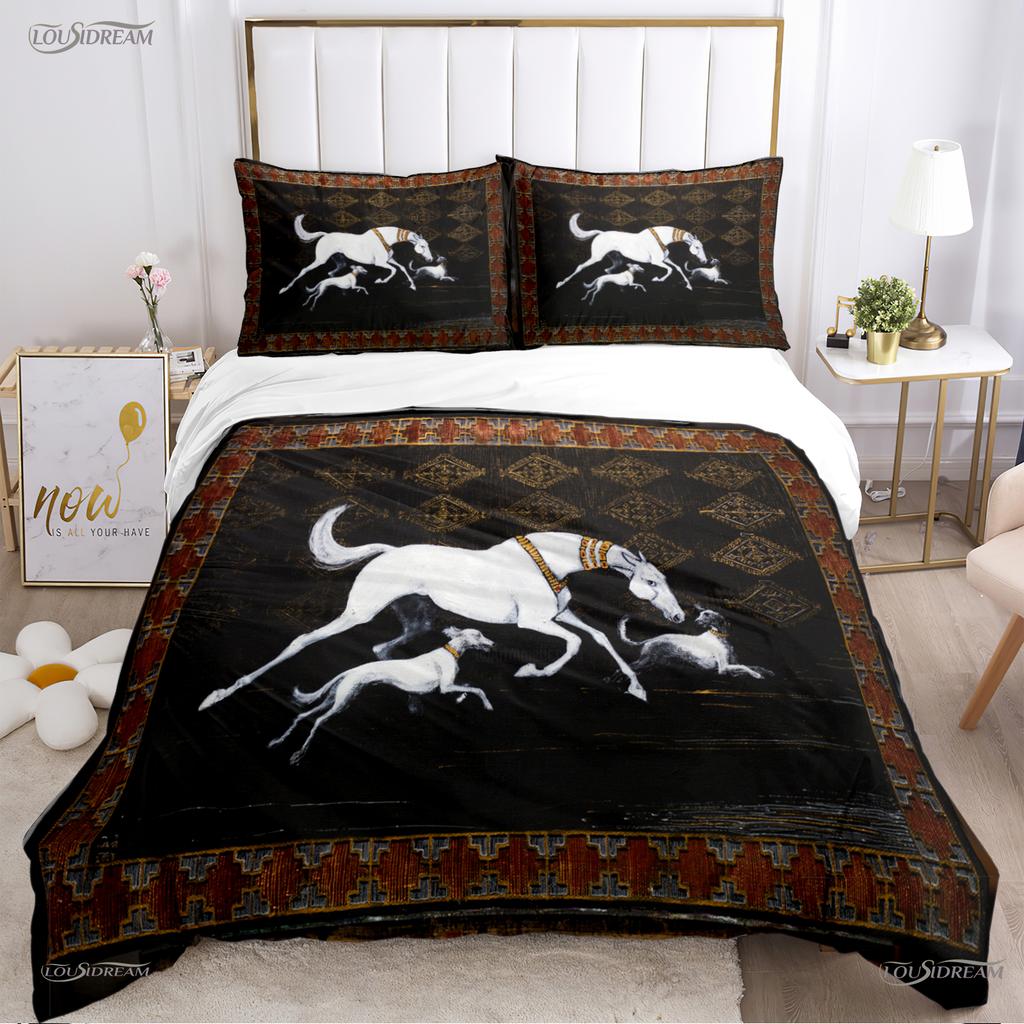 Persia Galoping Horse Al Season Duvet High-End Premium Cover Beding Sets Soft Comfortable Quilt Cover plus Pilowcases Ten Single/Double/Quen/King