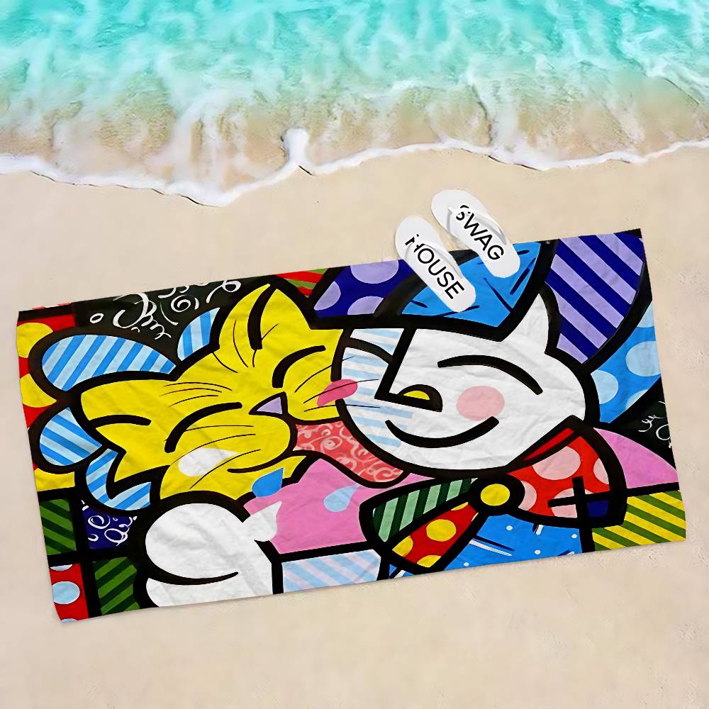 Britto Quick Drying Dish Anime Beach Swimming Towel Soft Absorbent Washcloth Children's Gifts for Kids Travel Camping Gym
