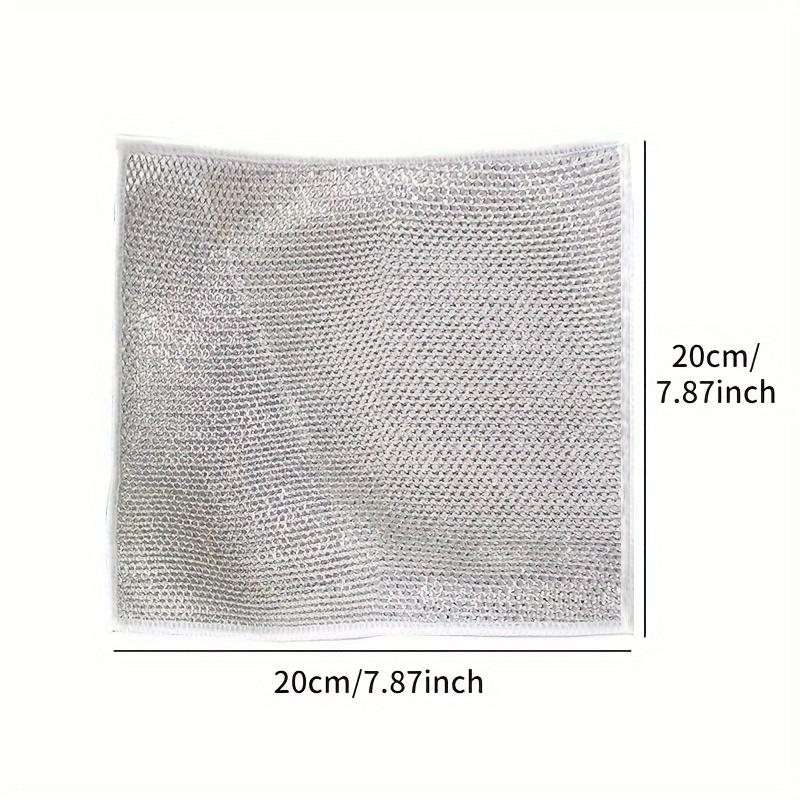 Thickened Double-Sided Steel Wire Cleaning Cloth - Magic Scrubber for Kitchen Pots & Dishes