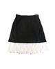 Seen Lace Layered Nylon Skirt (Black)