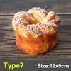 Simulation PU Bread Artificial Fake Bread Kitchen Food Prop Cabinet Decoration Cake Miniatures Party Model Display Accessories