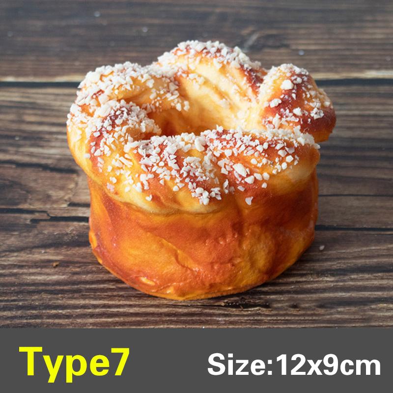 Simulation PU Bread Artificial Fake Bread Kitchen Food Prop Cabinet Decoration Cake Miniatures Party Model Display Accessories