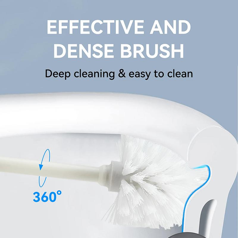 Plastic Toilet Brush With Standing Base Long Handle Toilet Cleaning Brush For WC Bathroom Accessories Cleaning Tools