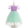 Girls' Mermaid Tulle Embroidered Princess Dress - Sequined Short-Sleeve Halloween Puffy Skirt