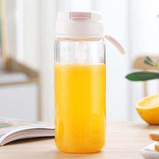 450 ML/600 ML Sippy Cup med halm Flip Top vannflaske BPA-fri enhåndsoperasjon Lekkasikker drikkeflaske for jobb Studiereise