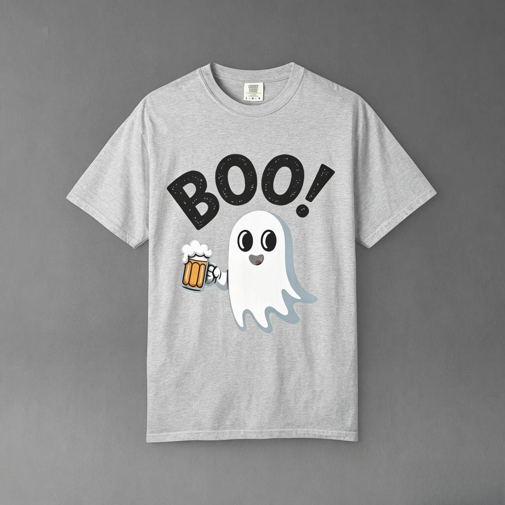 Comfort Colors Boo Beer Shirt Funny Halloween Shirt Cute Ghost Drinking Tee Spooky Tailgate Graphic Tshirt Halloween Party Gift