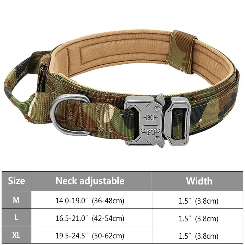 Tactical Leash for Dogs Collar Military Adjustable Tactical Collar for Dog  Medium Large Pet Walking Training Tactical Dog Leash