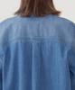 COVERNAT WOMAN Pocket Denim Shirt Blue