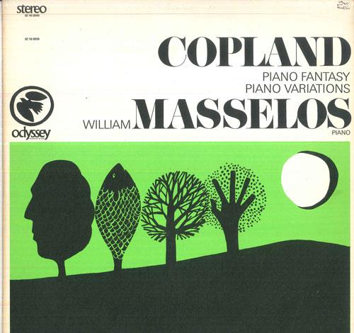 

LP Record WILLIAM MASSELOS - Copland Piano Fangasy / Piano Varia 32160040 ODYSSEY 1967 US Classical Used