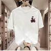 Trendige Marke Kurzarm-Baumwoll-Top Herren T-Shirt mit Aufdruck Trendiges Vielseitiges Rundhals-T-Shirt für Herren und Damen Herren