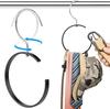 Multifunctional 6-Tier Pants Hanger with 8 Hooks & 10 Clips for Hats, Belts, and Underwear Storage